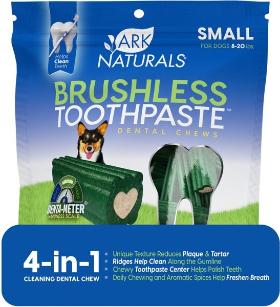 Ark Naturals Brushless Toothpaste Small Dental Dog Treats, 12-oz bag, Count Varies slide 1 of 9