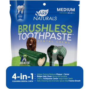 Ark Naturals Brushless Toothpaste Medium Gluten-Free Dental Dog Treats, 18-oz bag, Count Varies