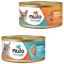 Nulo Freestyle Salmon & Turkey in Gravy + Freestyle Turkey & Halibut in Gravy Canned Cat Food