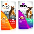 Nulo FreeStyle Chicken, Salmon, & Carrot in Broth + FreeStyle Beef, Beef Liver, & Kale in Broth Dog Food Topper