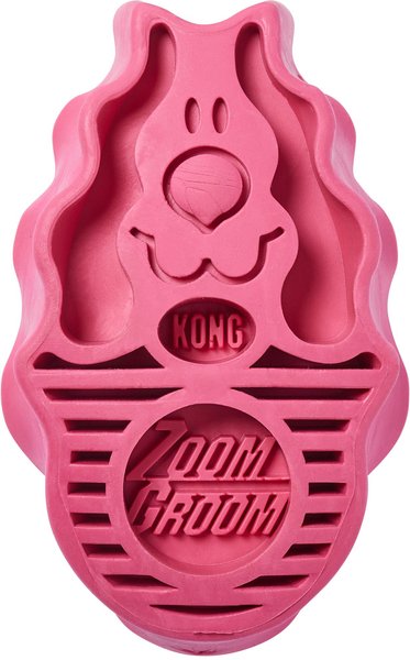 KONG Dog ZoomGroom Multi-Use Brush, Raspberry slide 1 of 4