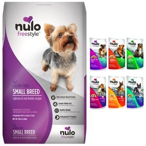 Nulo Freestyle Salmon & Red Lentils Small Breed Dry Food + FreeStyle Variety Pack Dog Food Topper