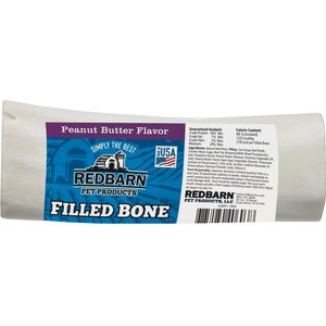 Redbarn Large Peanut Butter Filled Bones Dog Treats, case of 15