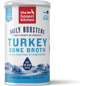 The Honest Kitchen Daily Boosters Turkey Bone Broth with Turmeric for Dogs, 3.6-oz tub, bundle of 2
