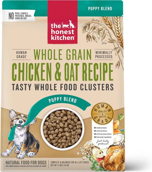 THE HONEST KITCHEN Food Clusters Whole Grain Chicken & Oat Recipe Puppy ...