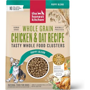 The Honest Kitchen Food Clusters Whole Grain Chicken & Oat Recipe Puppy Blend Dog Food, 4-lb bag, bundle of 2