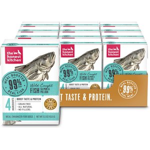 The Honest Kitchen Meal Booster 99% Salmon & Pollock Wet Dog Food Topper, 5.5-oz box, case of 24