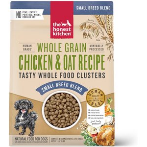 The Honest Kitchen Food Clusters Whole Grain Chicken & Oat Recipe Small Breed Dog Food, 1-lb bag, bundle of 2