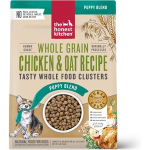 The Honest Kitchen Food Clusters Whole Grain Chicken & Oat Recipe Puppy Blend Dog Food, 1-lb bag, bundle of 2