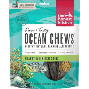 The Honest Kitchen Beams Ocean Chews Wolfish Skins Dehydrated Dog Treats, Small, 3.25-oz bag, bundle of 2