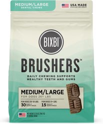 BIXBI Large Natural Dental Dog Treats, 15 count