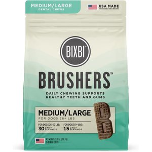 BIXBI Large Natural Dental Dog Treats, 15 count