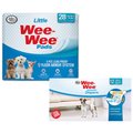 Wee-Wee Housebreaking Pads for Little Dogs, 16.5" x 23.5", 28 count + Disposable Doggie Diapers, Small, 12 count