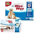 Wee-Wee Disposable Doggie Diapers, Medium, 12 count + Absorbent Dog Pads, 22" x 23", 50 count