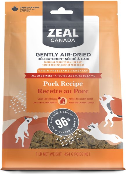 Zeal Canada Gently Pork Flavored Air-Dried Dog Food, 1-lb bag slide 1 of 4