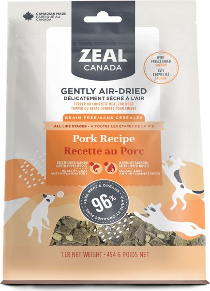Zeal Canada Gently Pork with Freeze-Dried Salmon Flavored Air-Dried Dog Food, 1-lb bag slide 1 of 4