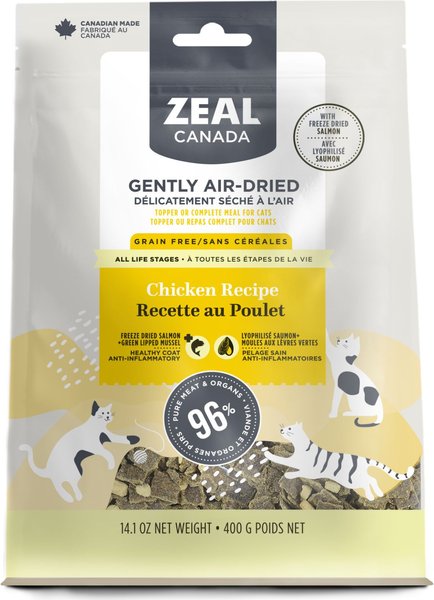 Zeal Canada Gently Chicken with Freeze Dried Salmon Flavored Air-Dried Cat Food, 14-oz bag slide 1 of 1