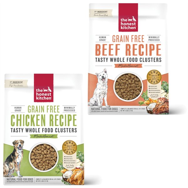 The Honest Kitchen Chicken + Beef Whole Food Clusters Dry Dog Food slide 1 of 9