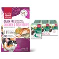 The Honest Kitchen Whole Food Clusters Chicken & Fish Dry Food + Mmmixers Chicken & Duck Cat Food Topper