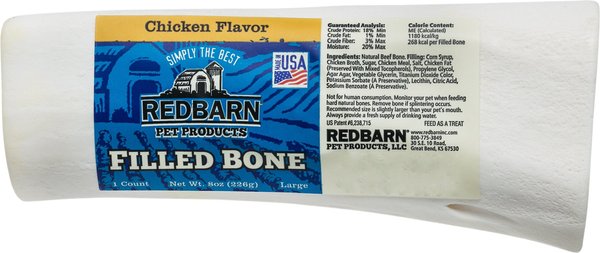 Redbarn Large Chicken Filled Bones Dog Treats, 6-in chew, 1 count slide 1 of 8