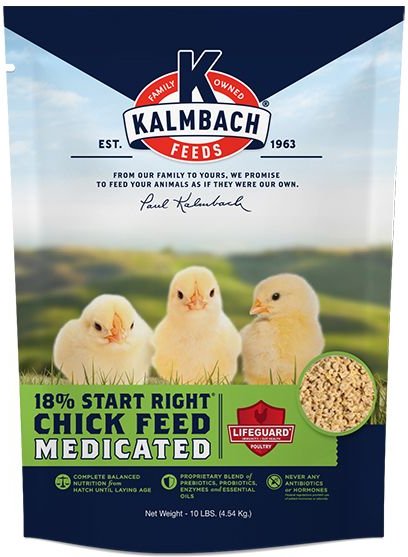 Kalmbach Feeds Start Right Medicated 18% Protein Crumble Chick Feed, 10-lb bag slide 1 of 6