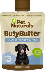 Pet Naturals Busybutter Calming Peanut Butter Stress & Anxiety Support Dog Supplement, 1.5-oz, 6 count