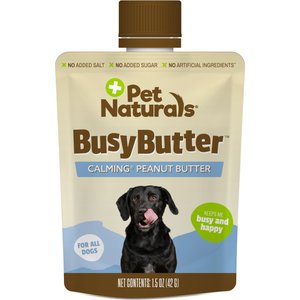 Pet Naturals Busybutter Calming Peanut Butter Stress & Anxiety Support Dog Supplement, 1.5-oz, 6 count