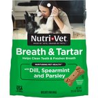 Nutri-Vet Breath & Tartar Chicken Flavored Dental Dog Biscuit Treats, 19.5-oz bag, Count Varies