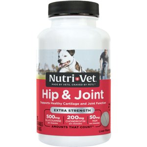 Nutri-Vet Extra Strength Chewable Tablets Joint Supplement for Dogs, 75 count