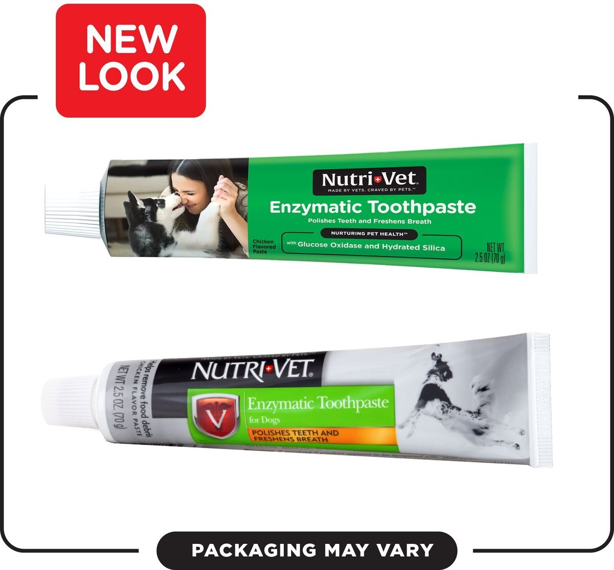 NUTRIVET Chicken Flavored Enzymatic Dog Toothpaste, 2.5oz tube