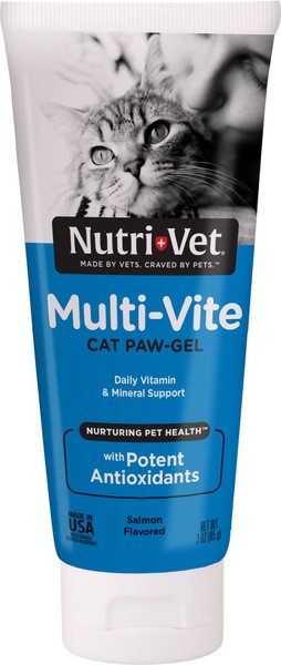 Nutri-Vet Multi-Vite Salmon Flavored Gel Multivitamin for Cats, 3-oz tube slide 1 of 10