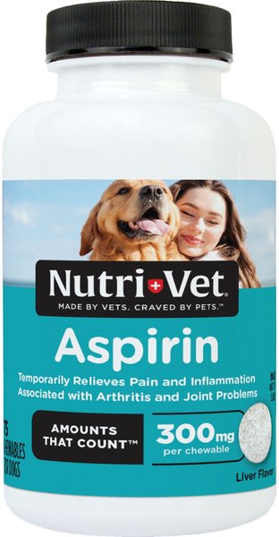 Nutri-Vet Aspirin Medication for Pain for Medium & Large Breed Dogs, 75 count slide 1 of 4