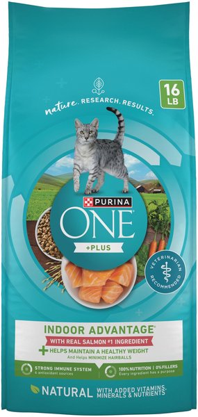 Purina ONE +Plus Indoor Advantage with Real Salmon Natural Adult Dry Cat Food