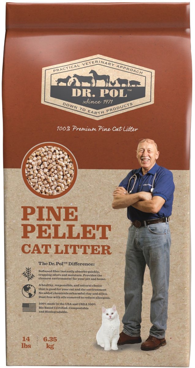 Dr. Pol Litter Pine Pellet Cat Litter, 14lb bag