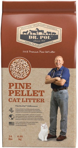 Dr. Pol Pine Pellet Cat Litter, 14-lb bag slide 1 of 6