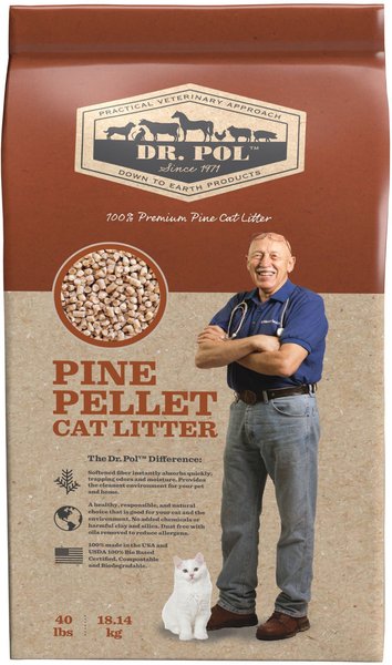 Dr. Pol Pine Pellet Cat Litter, 40-lb bag slide 1 of 6