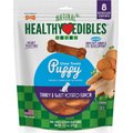 Nylabone Healthy Edibles Puppy Turkey & Sweet Potato Flavored Dog Chews, Small, 8 count