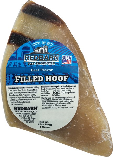 Redbarn Beef Filled Cow Hooves Dog Treats, 4-in chew, 1 count slide 1 of 7