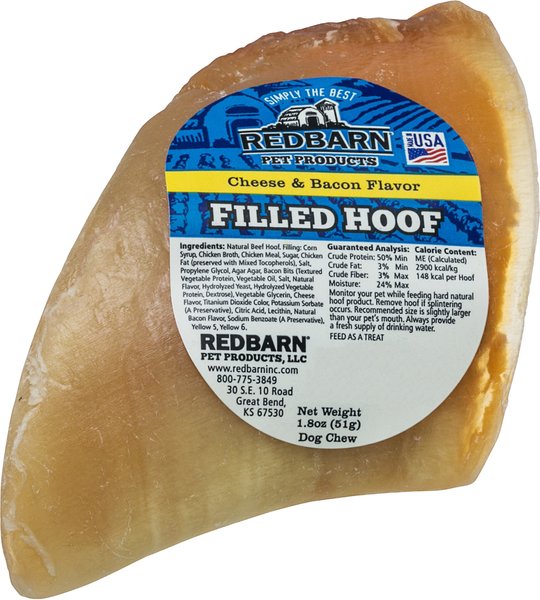 Redbarn Cheese n' Bacon Filled Cow Hooves Dog Treats, 4-in chew, 1 count slide 1 of 7