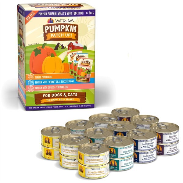 Weruva Baron's Batch Variety Pack Canned Food +  Pumpkin Patch Up! Pumpkin Pumpkin, What's Your Function? Variety Pack Dog & Cat Wet Food Supplement slide 1 of 9