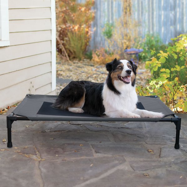 K&H Pet Products Original Pet Cot Elevated Dog Bed, Charcoal/Black, Large  slide 1 of 12