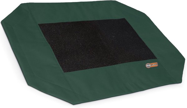 K&H Pet Products Original Pet Cot Replacement Dog Bed Cover, Green/Black, Large slide 1 of 11