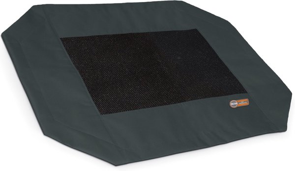 K&H Pet Products Original Pet Cot Replacement Dog Bed Cover, Charcoal/Black, Large slide 1 of 10