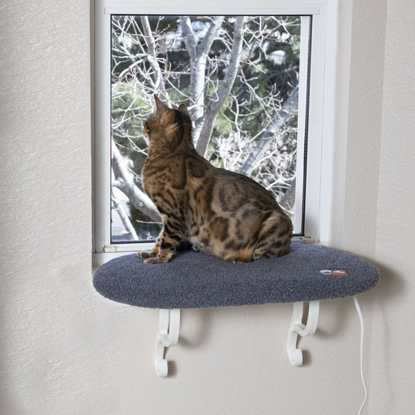 K&H Pet Products Thermo-Kitty Sill Cat Window Perch, Gray slide 1 of 12