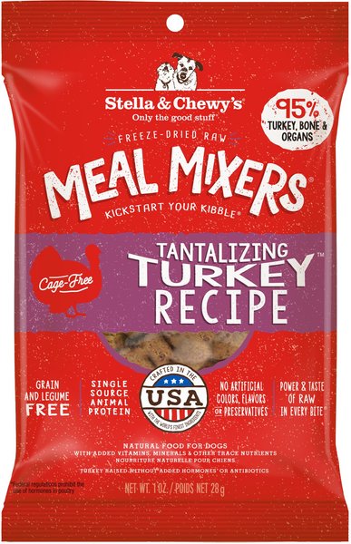 Stella & Chewy's Tantalizing Turkey Meal Mixers Freeze-Dried Raw Dog Food Topper, 1-oz bag slide 1 of 3