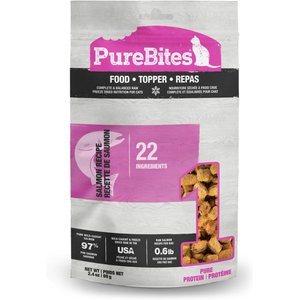 PureBites Salmon Freeze-Dried Topper for Cats, 2.4-oz bag