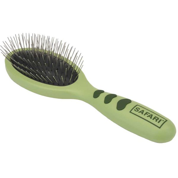 Soft Touch Grooming Pin Brush for Horses and Dogs,Rubber tipped,Soft Grip, 