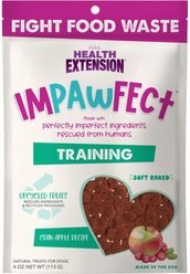 Health Extension Impawfect Cranberry & Apple Flavored Soft & Chewy Training Dog Treats, 4-oz bag