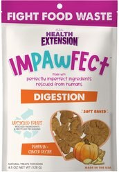 Health Extension Impawfect Digestive Support Pumpkin & Ginger Flavored Soft & Chewy Dog Treats, 4.5-oz bag