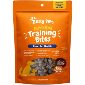 Zesty Paws All-in-One Bacon Flavored Soft & Chewy Training Bites Dog Treats, 8-oz bag